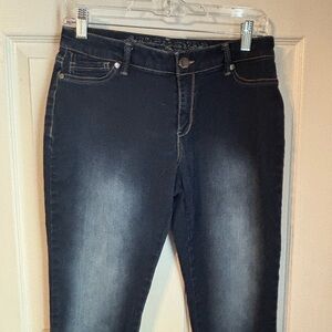 Express Black Skinny Jeans with Subtle Fading